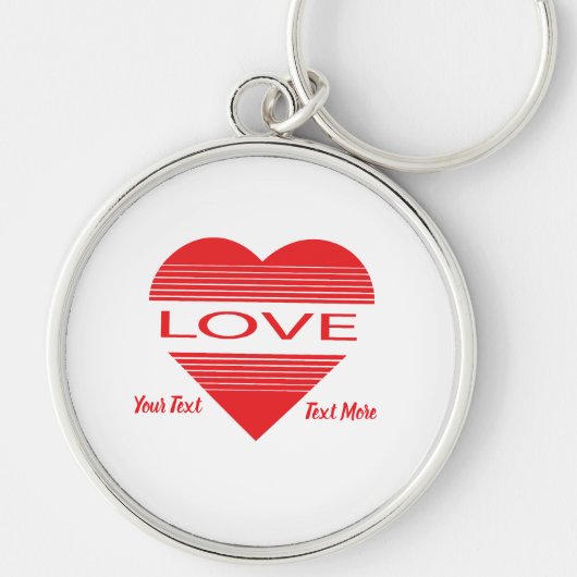 Love & Romance Concept Design with Heart Elements Sleutelhanger (Voorkant)