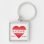 Love & Romance Concept Design with Heart Elements Sleutelhanger (Voorkant)