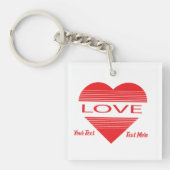 Love & Romance Concept Design with Heart Elements Sleutelhanger (Voorkant)