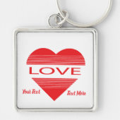 Love & Romance Concept Design with Heart Elements Sleutelhanger (Voorkant)