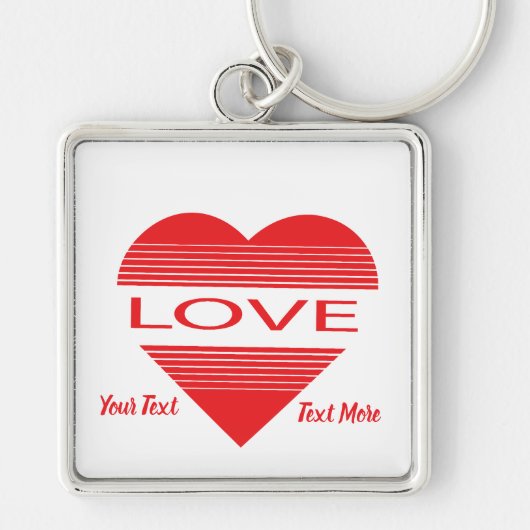 Love & Romance Concept Design with Heart Elements Sleutelhanger (Voorkant)