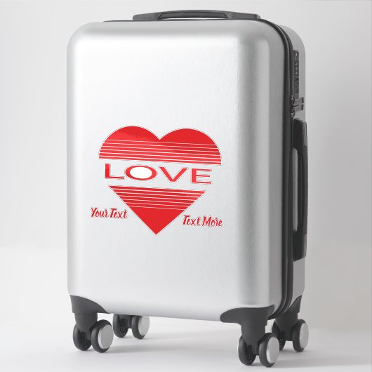Love & Romance Concept Design with Heart Elements Sticker (Koffer)