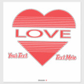 Love & Romance Concept Design with Heart Elements Sticker (Vel)
