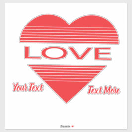 Love & Romance Concept Design with Heart Elements Sticker