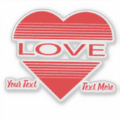 Love & Romance Concept Design with Heart Elements Sticker (Voorkant)