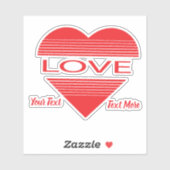 Love & Romance Concept Design with Heart Elements Sticker (Vel)
