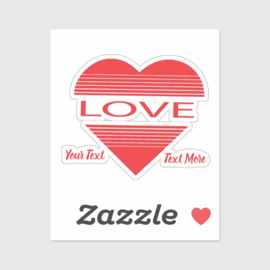 Love & Romance Concept Design with Heart Elements Sticker (Vel)
