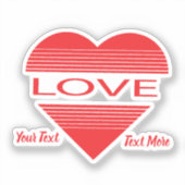 Love & Romance Concept Design with Heart Elements Sticker (Voorkant)