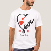 Love & Romance Concept Design with Heart Elements T-shirt (Voorkant)