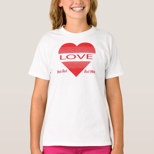 Love & Romance Concept Design with Heart Elements T-shirt (Voorkant)