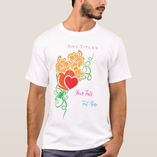 Love & Romance Concept Design with Heart Elements T-shirt (Voorkant)