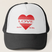 Love & Romance Concept Design with Heart Elements Trucker Pet (Voorkant)