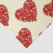 Love Romantic Floral Hearts Wedding Jubileum Tissuepapier (Detail)