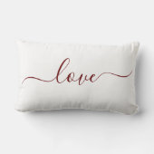 LOVE | Rood en Wit Omkeerbare Lendenkussen Kussen (Achterkant)