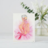 Love Roos Ballerina Briefkaart (Staand voorkant)