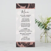 Love Roos Gold Glitter Girly Flowers Pattern Menu (Staand voorkant)
