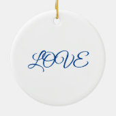 Love rosa Herzen Keramisch Ornament (Achterkant)