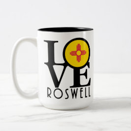 LOVE Roswell New Mexico 15oz Tweekleurige Koffiemok