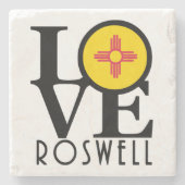 LOVE Roswell New Mexico Stenen Onderzetter (Voorkant)