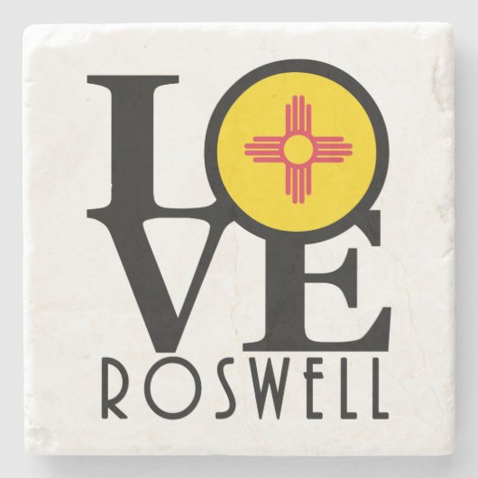 LOVE Roswell New Mexico Stenen Onderzetter (Voorkant)