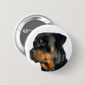 Love Rottweiler Black & Brown Puppy Dog Pin Button (Voorkant /achterkant)