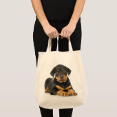 Love Rottweiler Puppy Dog Canvas Canvas tas (Voorkant (product))