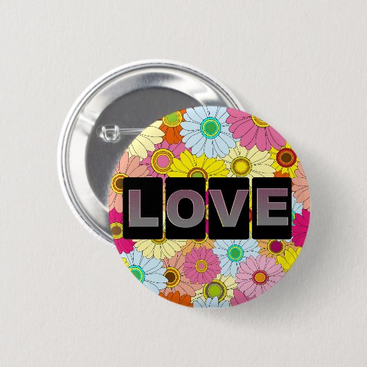 Love Round Button (Voorkant /achterkant)