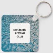 Love Rowing slogan en boot gepersonaliseerd Sleutelhanger (Achterkant)
