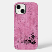 LOVE roze bloemen telefoontas Case-Mate iPhone Case (Achterkant)