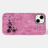 LOVE roze bloemen telefoontas Case-Mate iPhone Case (Achterkant (horizontaal))