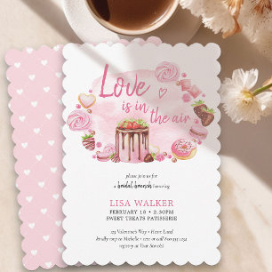 Love Roze Donut en Zoete Traktaties Bruidsbrunch Kaart