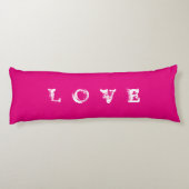 LOVE roze hoofdpijp Lichaamskussen (Achterkant)