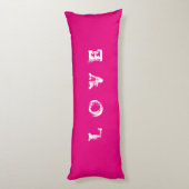 LOVE roze hoofdpijp Lichaamskussen (Achterkant (Verticaal))