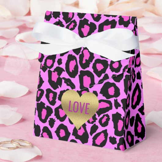 Love Roze & Luipaard Feest Borrel Bedankdoosjes (Huwelijk)