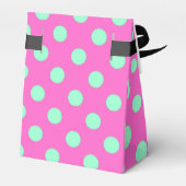 Love Roze & Mint Stippen Bruids Shower Feest Bedankdoosjes (Achterkant)