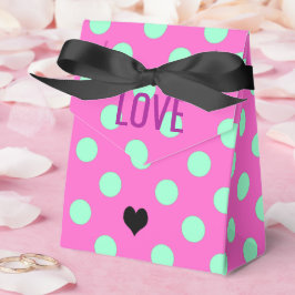 Love Roze & Mint Stippen Bruidsdouche Feest Bedankdoosjes