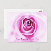 Love Roze Rose Custom text Briefkaart (Voorkant / Achterkant)