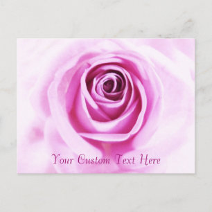 Love Roze Rose Custom text Briefkaart