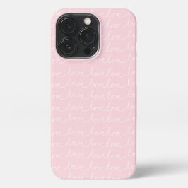 Love roze telefoonhoesje iPhone 13 pro hoesje