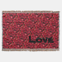 "LOVE" & Rozen Moederdag Worpdeken Deken