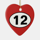 Love Rt. 12 Buitenbanken Keramisch Ornament (Rechts)