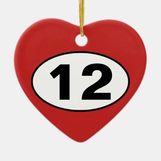 Love Rt. 12 Buitenbanken Keramisch Ornament (Voorkant)