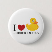 Love Rubber Ducks Ronde Button 5,7 Cm (Voorkant)