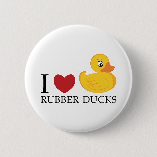Love Rubber Ducks Ronde Button 5,7 Cm (Voorkant)