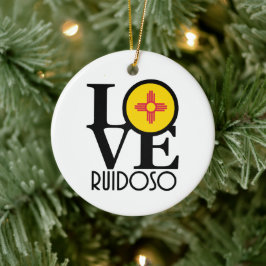 LOVE Ruidoso New Mexico Keramisch Ornament