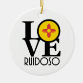 LOVE Ruidoso New Mexico Keramisch Ornament (Voorkant)