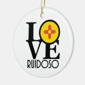 LOVE Ruidoso New Mexico Keramisch Ornament (Links)