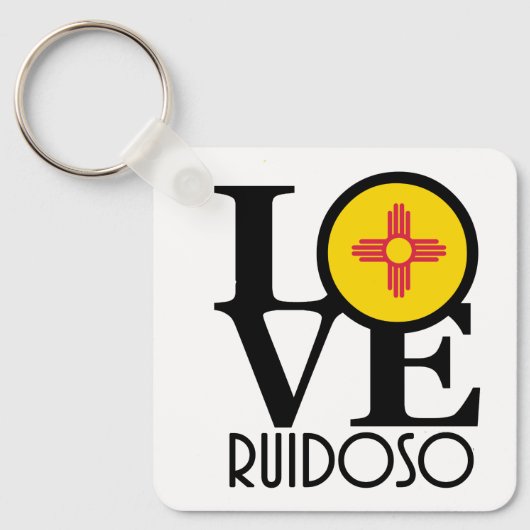 LOVE Ruidoso New Mexico Sleutelhanger (Voorkant)