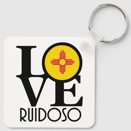 LOVE Ruidoso New Mexico Sleutelhanger (Achterkant)
