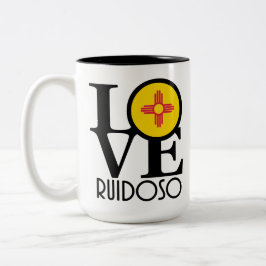 LOVE Ruidoso, NM 15oz Tweekleurige Koffiemok